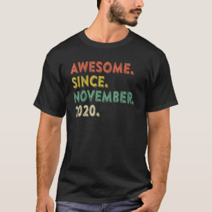 2 Years Old Awesome Since November 2020 2nd Birth T-Shirt