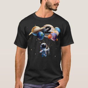 2 Years Old Birthday Boy Astronaut Planet 2Nd Two T-Shirt
