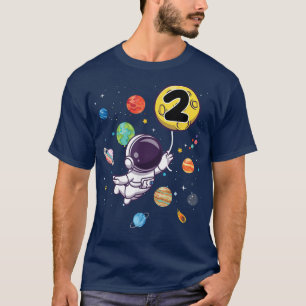 2 Years Old Birthday Boy Gifts Astronaut Birthday  T-Shirt