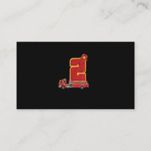 2 Years Old Birthday Boy Gifts Firefighter Business Card