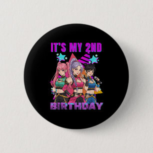 2 Years Old Birthday K P Kids 2nd Birthday Girls K 6 Cm Round Badge