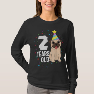 2 Years Old Birthday Pug Dog Lover Party 2nd Birth T-Shirt