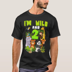 2 Years Old Wild Zoo Theme Birthday Safari Jungle T-Shirt