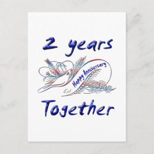 2 Years Together Postcard