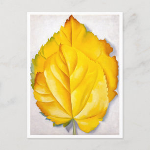 2 Yellow Leaves   Georgia O'Keeffe   Postcard