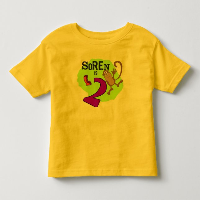 2 YO Birthday T-Shirt (Front)