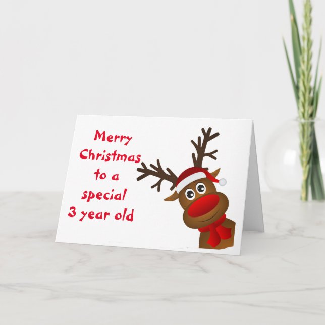 "2 YR OLD'S" CHRISTMAS CARD WITH SANTA/CAROLERS (Front)