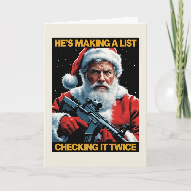 2A Santa Christmas Card | Second Amendment Holiday (Front)