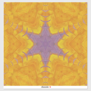 2A Unique Colorful Orange Purple Star Mandala