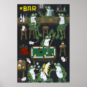 2AM in the Swamp Japanese Abstract Bauhaus Formula Poster