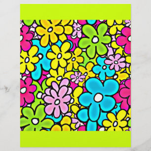 2bght BRIGHT COLORFUL FLOWERS PATTERN FUN PARTY Y Flyer