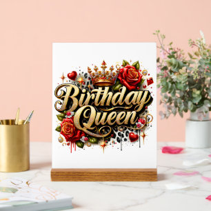 #2Birthday Queen  Acrylic Sign