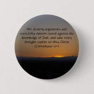 2Corinthians 10:5 6 Cm Round Badge
