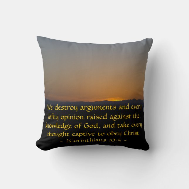2Corinthians 10:5 Cushion (Front)