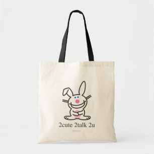 2cute 2talk 2u tote bag