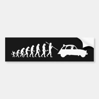 2CV Deux Chevaux Funny Evolution Theory Bumper Sticker