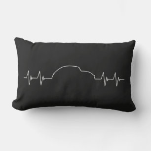 2CV Retro Car Heartbeat Pulse Frequency Lumbar Cushion