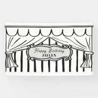 2D Birthday Party Comic Style Backdrop