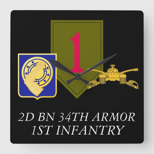 2D BN 34TH ARMOR 1ST INFANTRY CLOCK (Front)