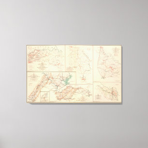 2d Corps AN Va, camps, pickets, routes Canvas Print