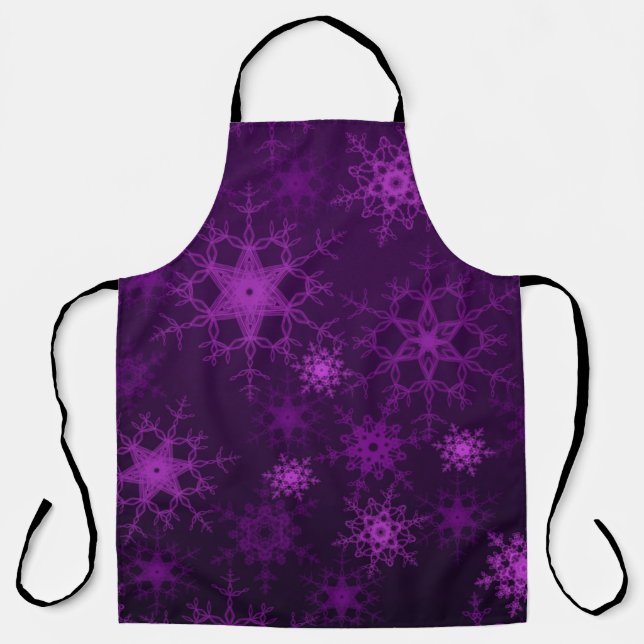 2d illustration. Abstract snowflakes. Holy Christm Apron (Front)