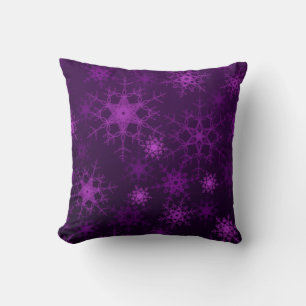 2d illustration. Abstract snowflakes. Holy Christm Cushion