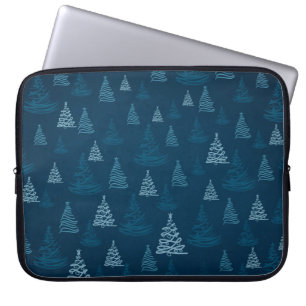 2d illustration. Abstract snowflakes. Holy Christm Laptop Sleeve