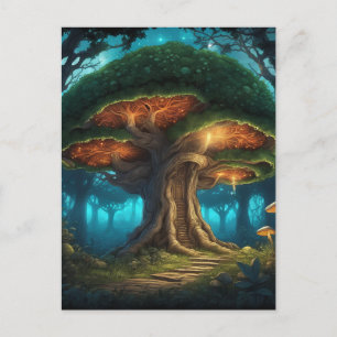 2D laser cut, in a 3d frame, landscape of a fantas Holiday Postcard