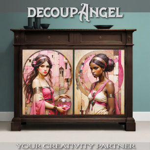 2Designs Elegance in duality Pink - Decoupage - Tissue Paper