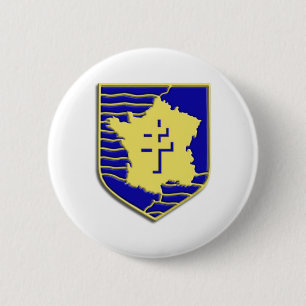 2e division blindée française 6 cm round badge