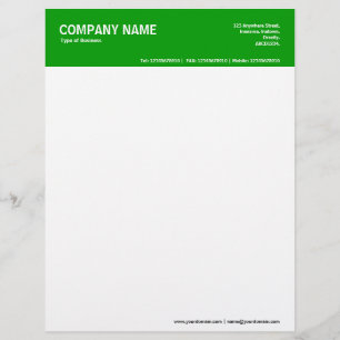 2in Colour Header - Green 009900 Custom Letterhead