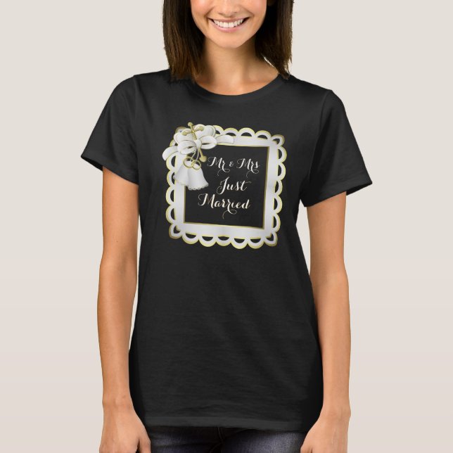 #2Just Married Women's Hanes ComfortSoft® T-Shirt (Front)