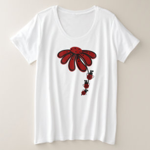 #2Ladybug  double sided Women's Plus-Siz Plus Size T-Shirt
