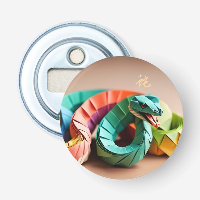 2Lunar Chinese New Year Snake 2025 Birthday BBO3 Bottle Opener (Front)