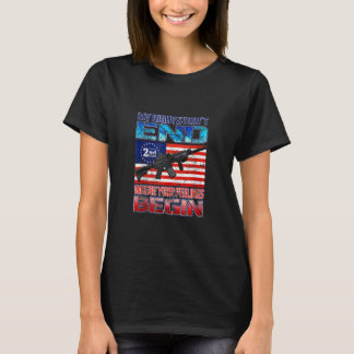 2nd Amendmen Men Pro Gun Ar15 American Flag My Rig T-Shirt