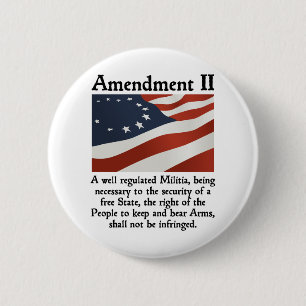 2nd Amendment 6 Cm Round Badge