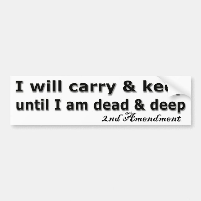 2nd Amendment Bumper Sticker (Front)