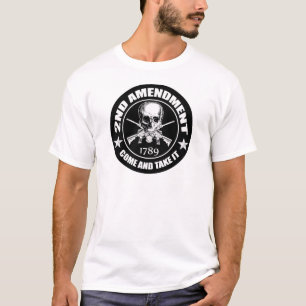 2nd Amendment Come And Take It Skull And AR's T-Shirt