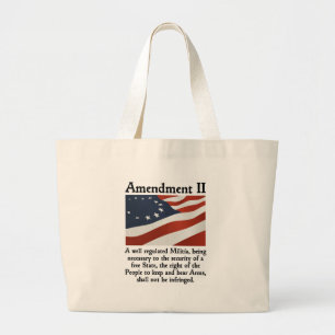 2nd Amendment Large Tote Bag