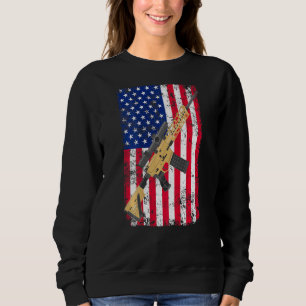 2nd Amendment On Back American Flag Usa Rifle Gun  Sweatshirt