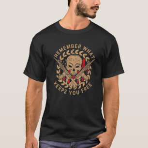 2nd Amendment Remember What Keeps You Free Usa Pat T-Shirt