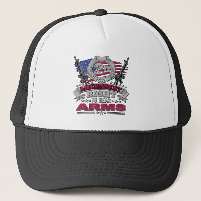 2nd Amendment Right to Bear Arms Defend Freedom Trucker Hat (Front)