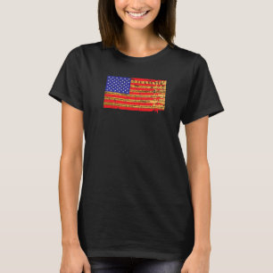 2nd Amendment Semi Automatic Rifle American Flag T-Shirt