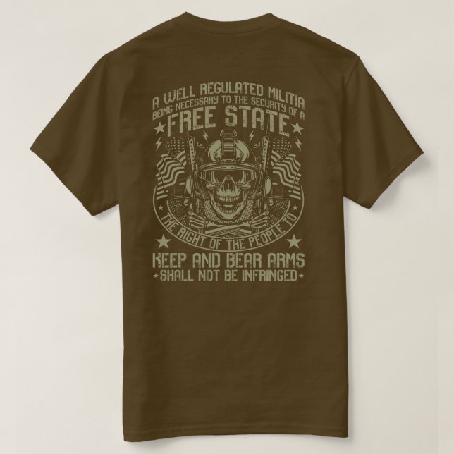 2nd  Amendment Skull T-Shirt (Design Back)