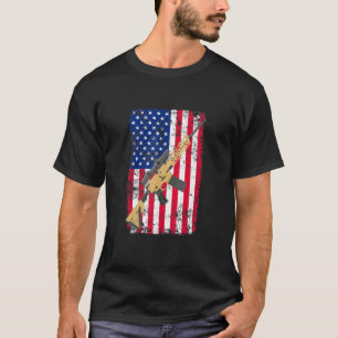 2nd Amendment Supporter - American Flag Usa Rifle T-Shirt