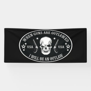 2nd Amendment  Throw Pillow Banner