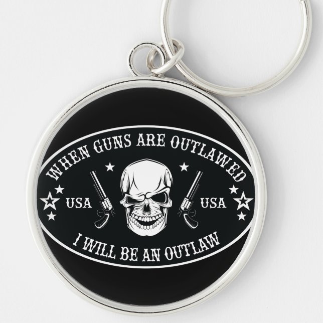 2nd Amendment  Throw Pillow Key Ring (Front)