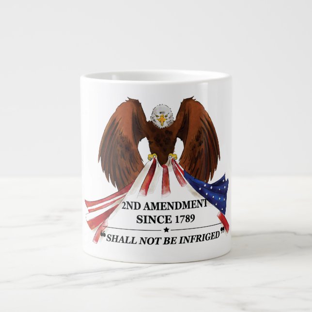2nd Amendment  Throw Pillow Large Coffee Mug (Front)