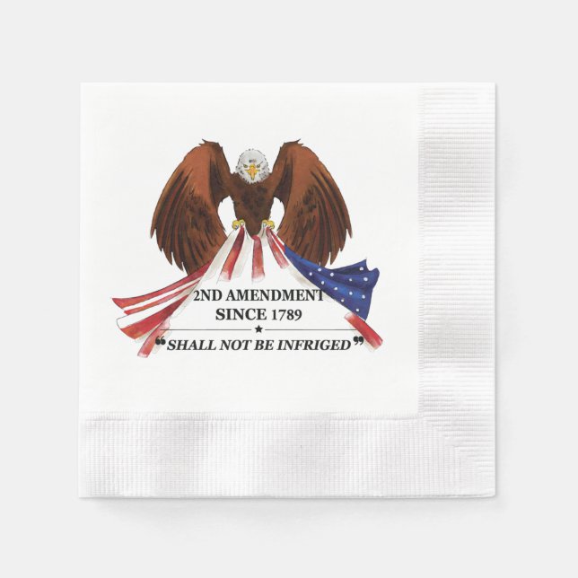 2nd Amendment  Throw Pillow Napkin (Front)