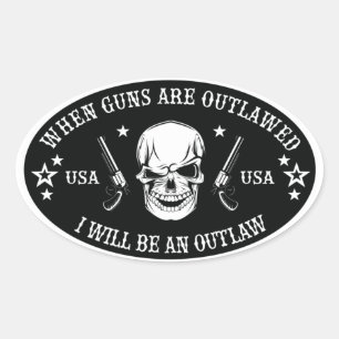 2nd Amendment  Throw Pillow Oval Sticker